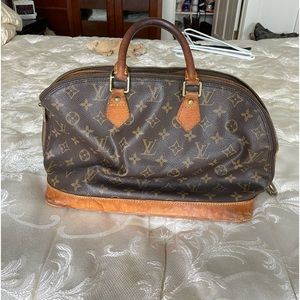 Used authentic LOUIS VUITTON LV Logo Alma Hand Bag
